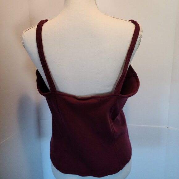 UNIVERSAL THREAD CORSET TANK TOP WOMENS RIBBED STRETCH BURGUNDY X-LARGE - Picture 5 of 5